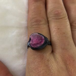 Pink Druzy/Drusy Ring
